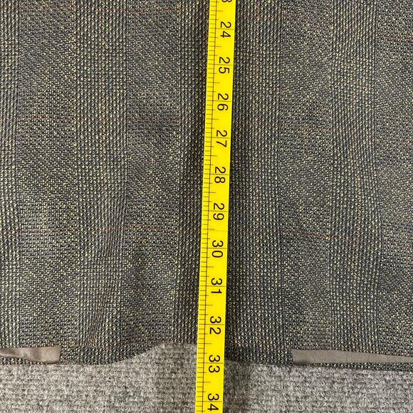 Perry Ellis Portfolio Blazer Mens 44R Gray Sport Coat Union Made in USA - Picture 7 of 10